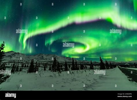 Aurora Borealis, Northern Lights, Night Sky, Alaska Stock Photo - Alamy