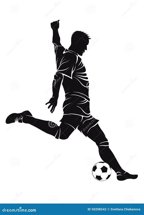 Football (soccer) Player with Ball Stock Vector - Illustration of male ...