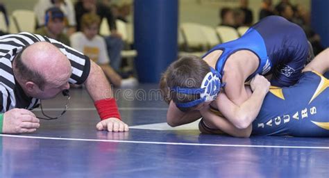 Wrestling - Middle School Match Editorial Image - Image of fight ...