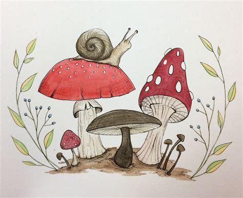 Mushrooms | Mushroom art, Art, Watercolor art