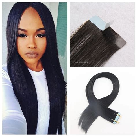 Hot Remy Tape in Human Hair Extensions 100% Brazilian Virgin Hair ...