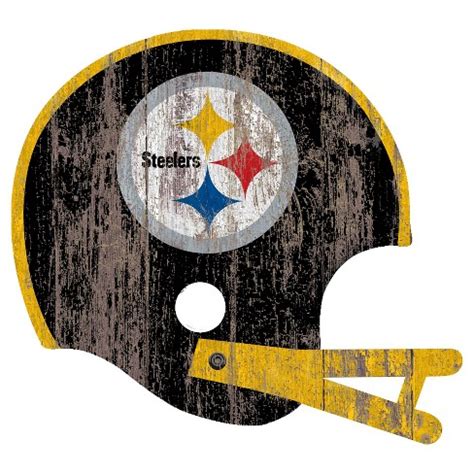 Nfl Pittsburgh Steelers Fan Creations Distressed Helmet Cutout Sign ...