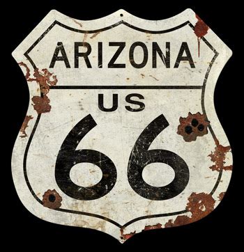 Large Arizona Route 66 Vintage Style Sign | Garage Art™