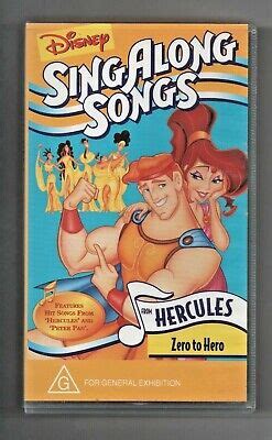 WALT DISNEY SING ALong Songs FROM HERCULES ZERO TO HERO PAL VHS Video ...