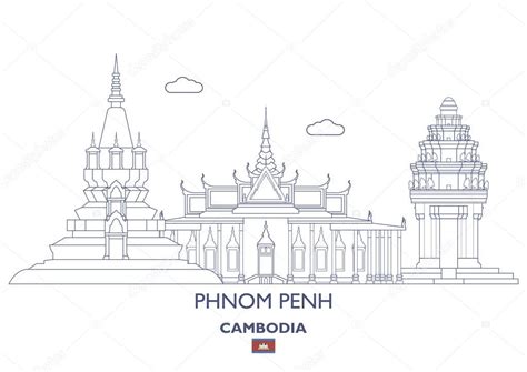 Phnom Penh City Skyline, Cambodia — Stock Vector © Romul-2009 #171484730