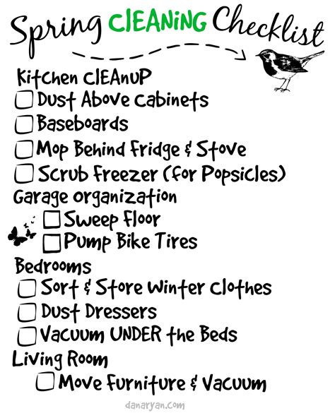Spring Cleaning Checklist Printable that you can do with kids! Real simple list to get you ...