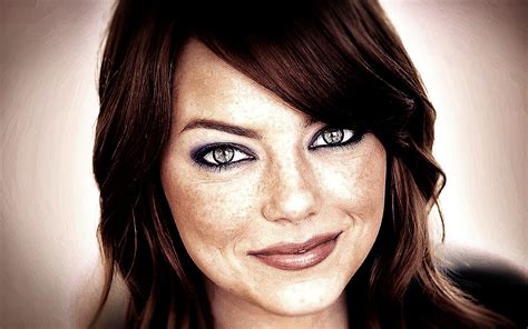 #celebrity #contrast #emma #eyes #hollywood #redheads #smiling #stars #stone #women #2K # ...