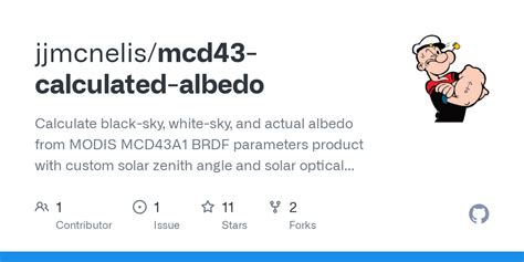 GitHub - jjmcnelis/mcd43-calculated-albedo: Calculate black-sky, white ...