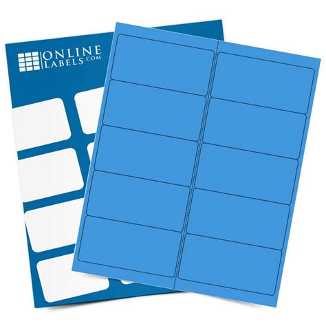 4" x 2" Labels - True Blue - OL125TB | Inkjet labels, Printing labels, Labels