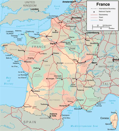 Map of France - Maps of the French Republic