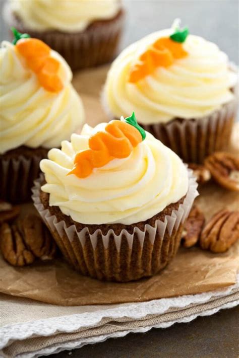 Homemade Carrot Cake Cupcakes - The Novice Chef