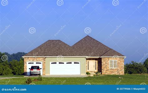 American Country Home stock photo. Image of parking, residential - 23779566