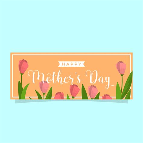 Flat Mothers Day Vector Banner Template 202196 Vector Art at Vecteezy