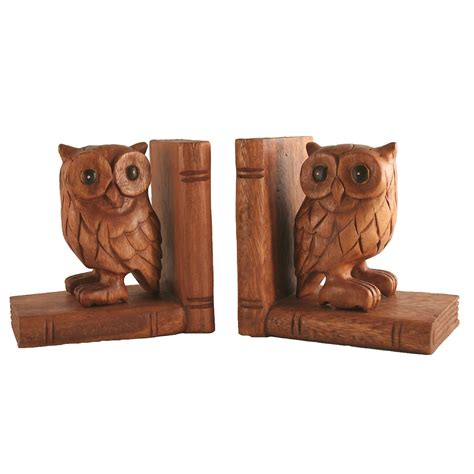 carved owl bookends | Owl bookends, Bookends, Wooden owl