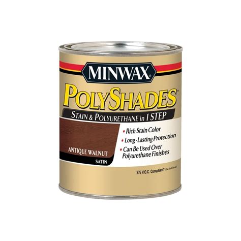 Minwax Polyshades Satin Antique Walnut Oil-Based Interior Stain (Actual Net Contents: 32-Fl Oz ...