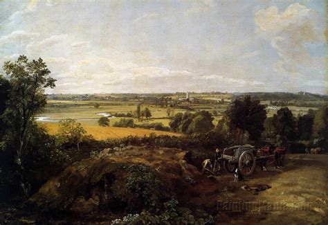 The Stour Valley with the Church of Dedham - John Constable Paintings