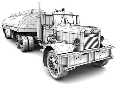 Peterbilt 281 - duel movie truck 3D Model .c4d - CGTrader.com