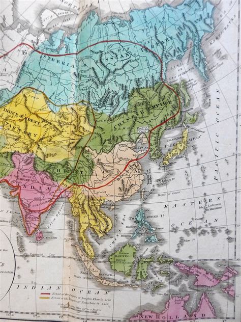 Asia Mongol Empire Tamerlane's Empire Ottomans India China Korea 1820 Carey map: (1820) Map ...