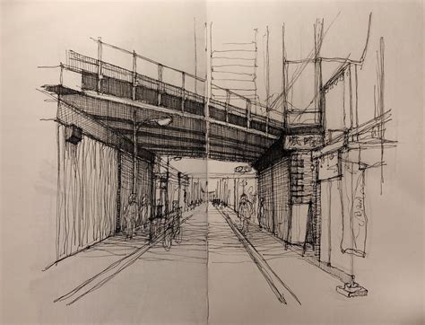 Street in Tokyo : r/drawing