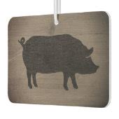 Pig Silhouette Rustic Style Car Air Freshener | Zazzle