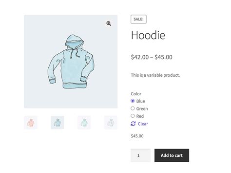 Display WooCommerce Variations as Radio Buttons