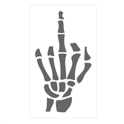 Skeleton Hand Flipping the Bird Graphic Reusable Sign STENCIL - Etsy