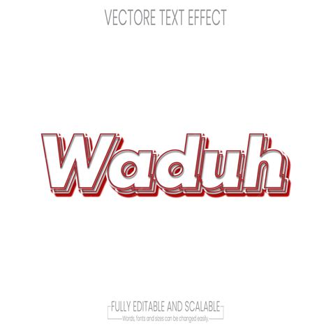 Premium Vector | Waduh text style effect