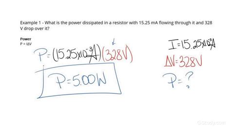 How to Calculate the Power Dissipated through a Resistor from the Current & Voltage | Physics ...