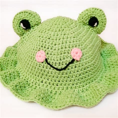 Crochet Frog Bucket Hat Written Pattern - Etsy