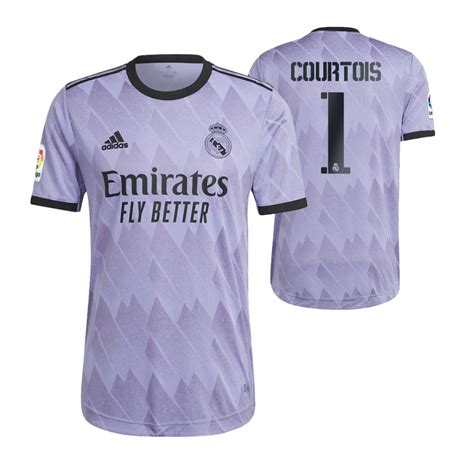 Thibaut Courtois Women 2022-23 Away Real Madrid Jersey Purple Replica