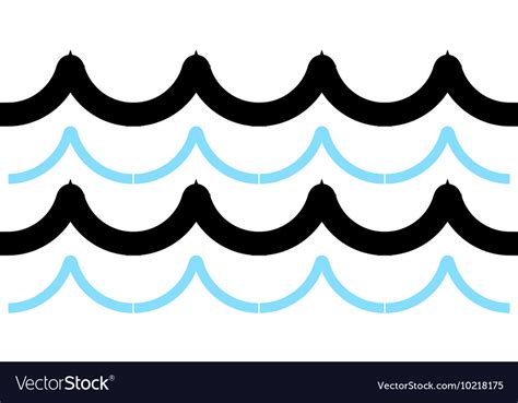 Sea waves Royalty Free Vector Image - VectorStock