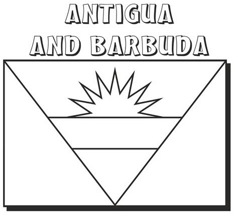 Antigua and Barbuda Outline Map Coloring Page - Free Printable Coloring ...