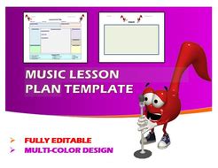 Lesson Plan Template- Music (Editable) | Teaching Resources