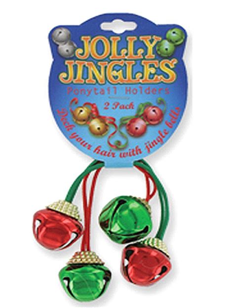 Jolly Jingles Christmas Jingle Bell Pony Tail Holders-Pack of 2 * Click on the image for ...