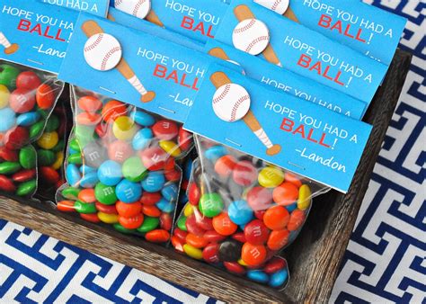 PRINTABLE CANDY BAG labels Baseball Party Collection