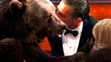 Leonardo DiCaprio Kisses Bear Before Going Up To Receive Oscar