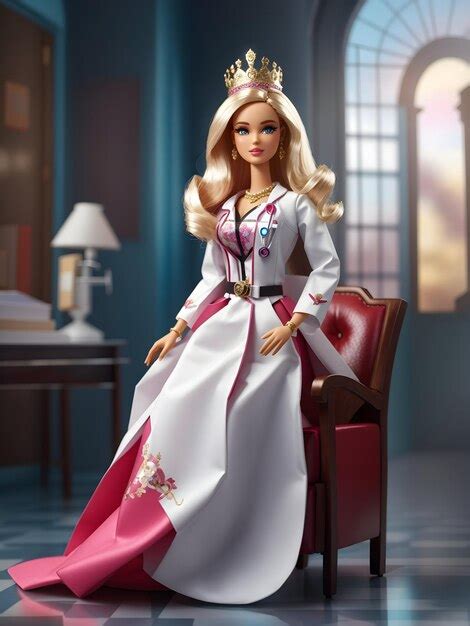 Premium AI Image | barbie_in_doctor in lab _outfit