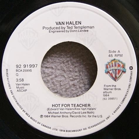 Van Halen - Hot For Teacher (1984, Vinyl) | Discogs