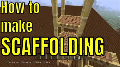 How to Make Scaffolding in Minecraft - YouTube