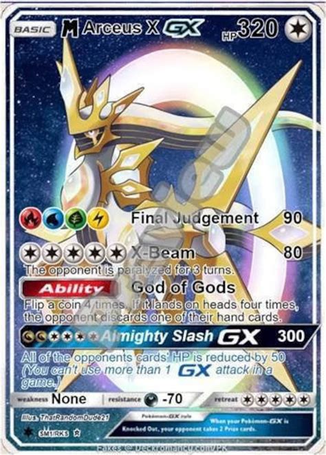 M Arceus X GX Pokemon Card - Etsy