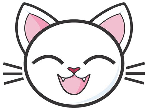 Happy cat face clipart. Free download transparent .PNG | Creazilla