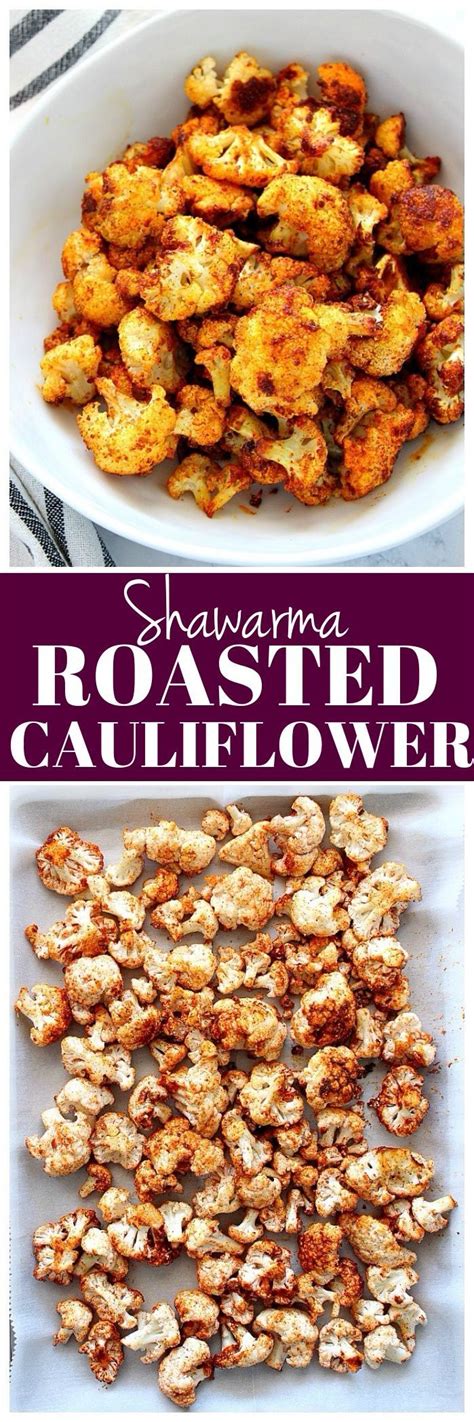 Shawarma Roasted Cauliflower Recipe - delicious cauliflower tossed in shawarma seasoning and ...