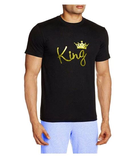 King Black Half Sleeve T-Shirt Pack of 1 - Buy King Black Half Sleeve T ...