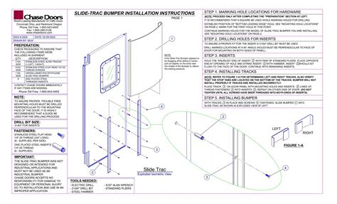 slide-trac bumper installation instructions - Chase Doors