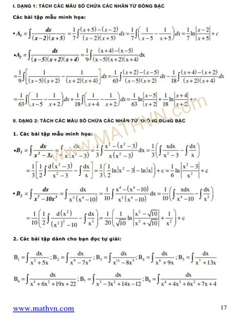 Cách tính nguyên hàm của hàm phân thức và kĩ thuật nhảy tầng lầu của ...