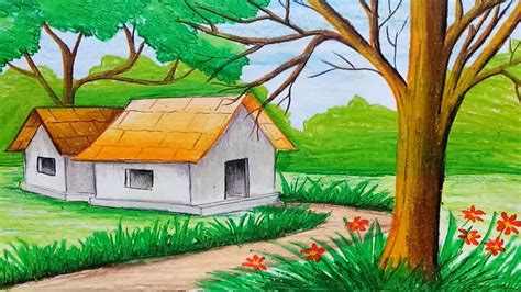 Kids Nature Painting at PaintingValley.com | Explore collection of Kids ...