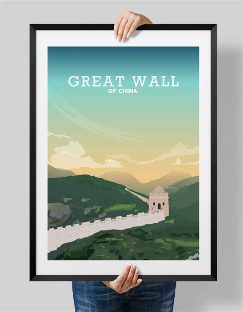 Great Wall Of China Poster, Great Wall Of China Print – Hill View Prints