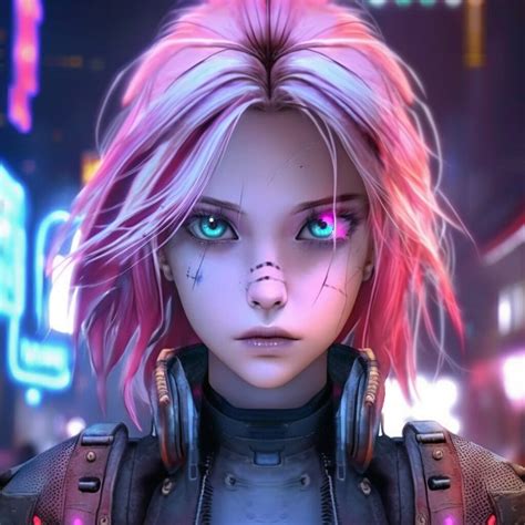 Cyberpunk Girl, Cyberpunk Character, Female Character Concept, Character Art, Pink Purple Hair ...