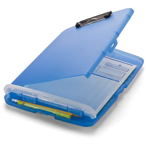 Slim Clipboard Storage Box, Translucent Blue (83304), Combination ...