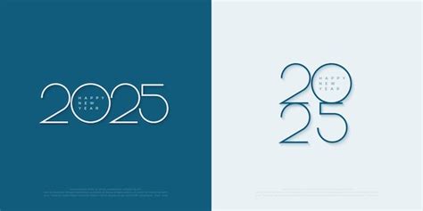 Premium Vector | 2025 number elegant vector logo design with clean thin ...